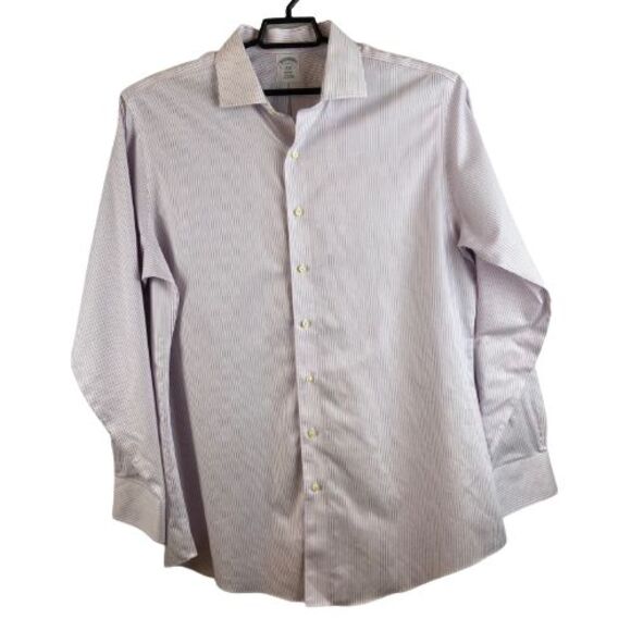 Brooks Brothers 1818 Regent 17-6/7 (XL) Purple Striped Long Sleeve Button Down - Picture 1 of 4